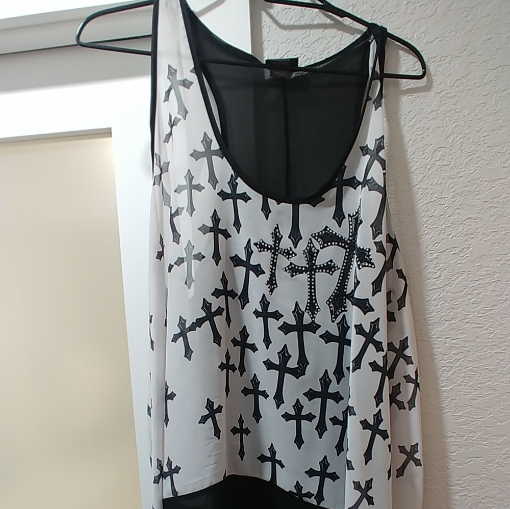 Hi-lo Bling Cross Tank